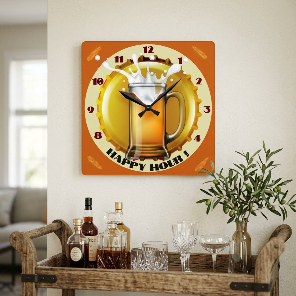 Square wall clock — Lifestyle - Home | Generated by Modelize