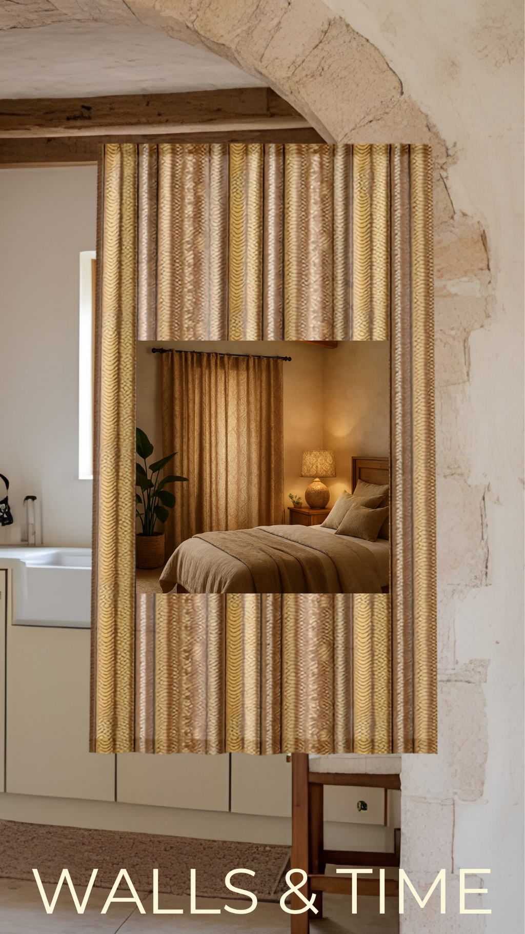 Table Lamp, Golden-Brown Snake Skin