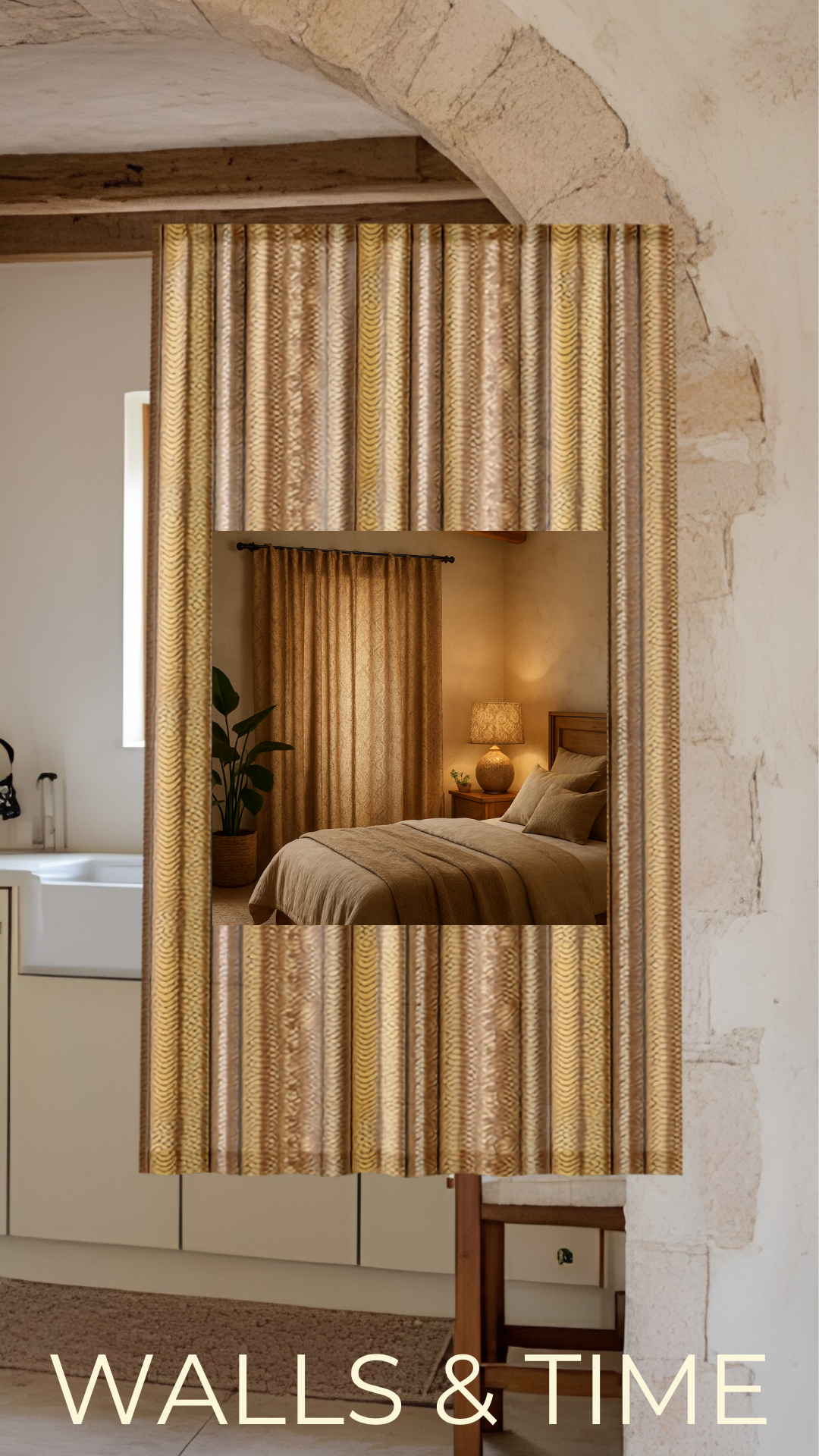 Table Lamp, Golden-Brown Snake Skin