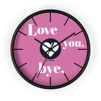 Wall Clock, Love You Bye, Romantic Home Decor, Cute Gift for Couples, Unique Anniversary Present, Bedroom Wall Art, Love Quote Decor,