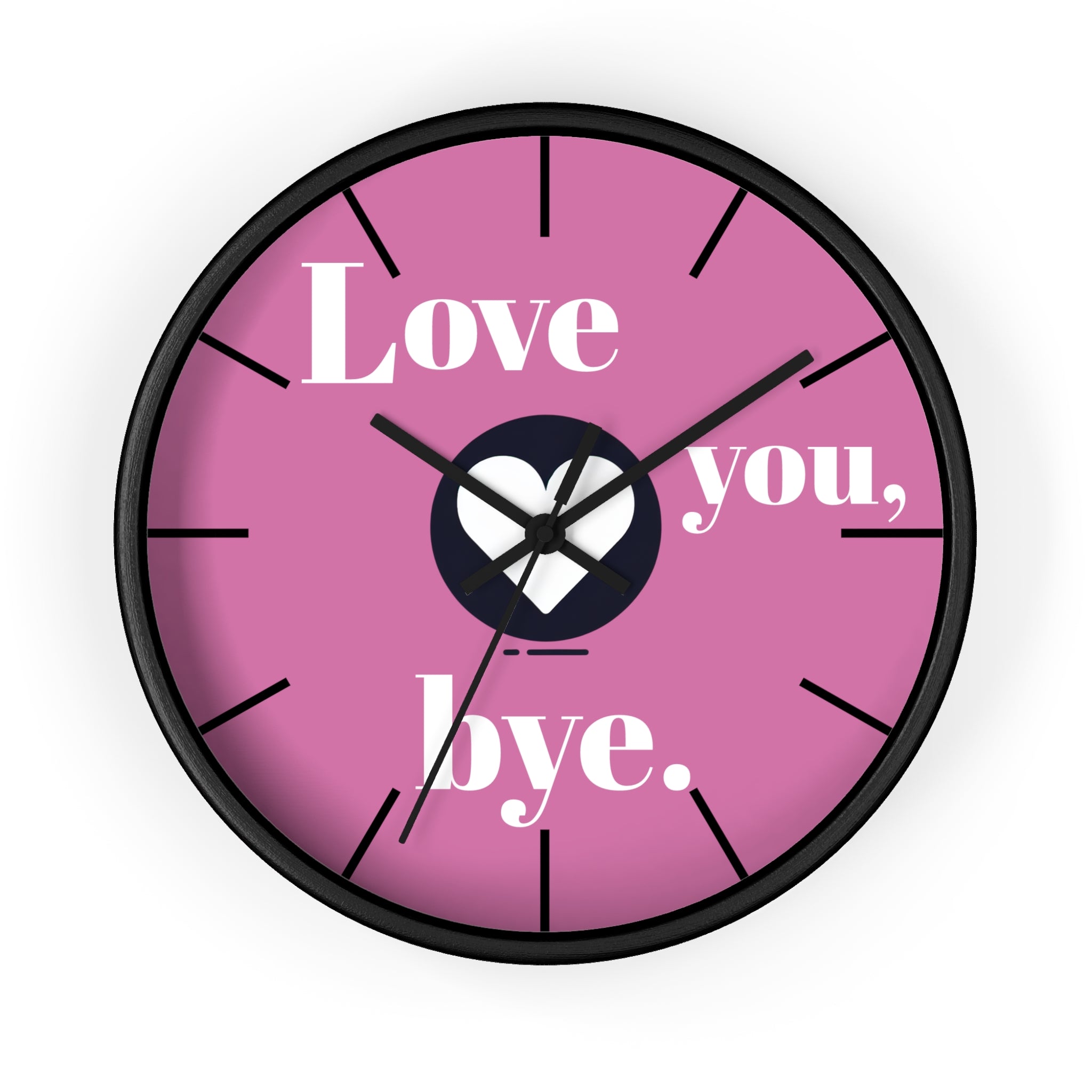 Wall Clock, Love You Bye, Romantic Home Decor, Cute Gift for Couples, Unique Anniversary Present, Bedroom Wall Art, Love Quote Decor,