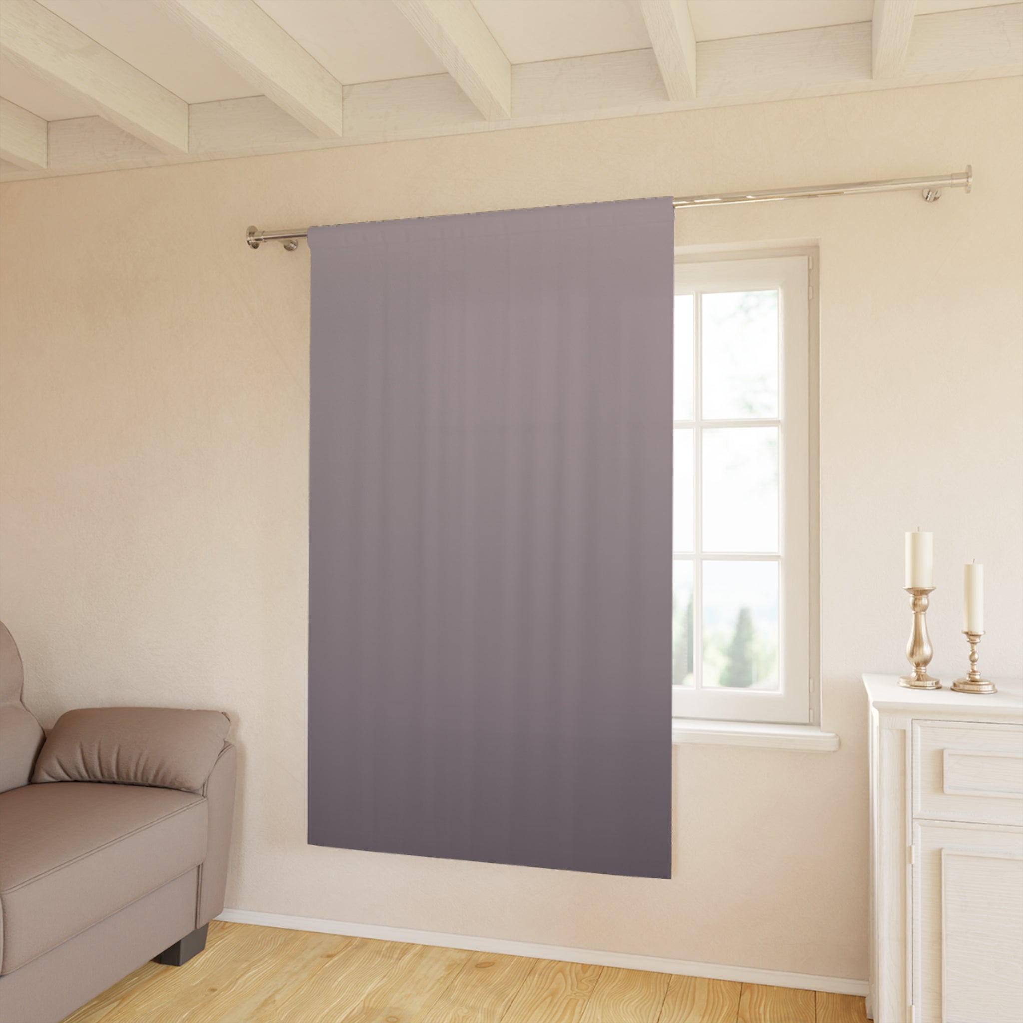 Simple Taupe Blackout Curtain