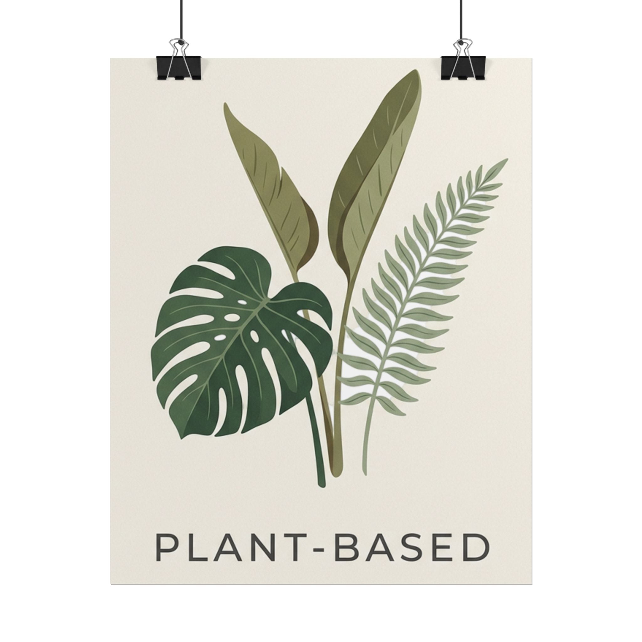 Plant-Based Botanical Poster — Minimalist Greenery Wall Art