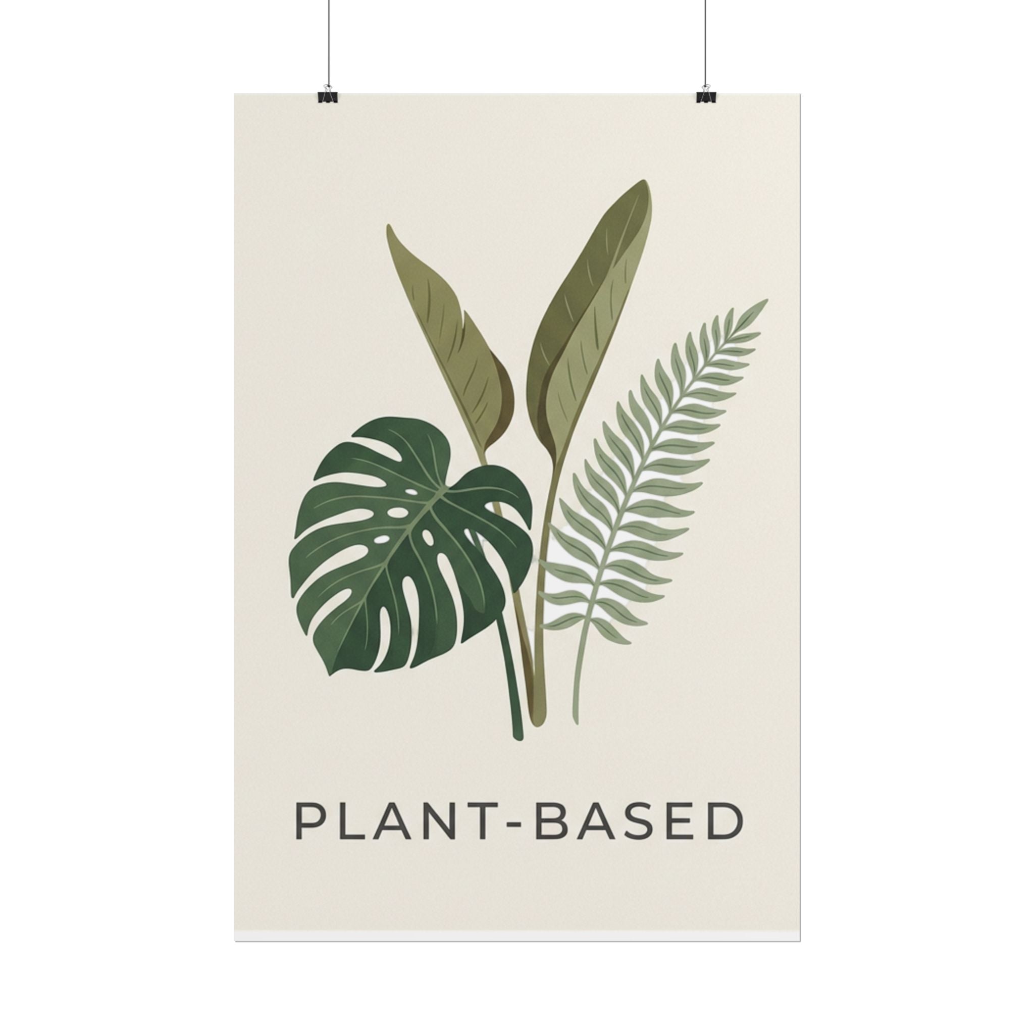 Plant-Based Botanical Poster — Minimalist Greenery Wall Art