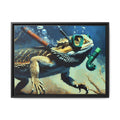 Snorkeling Bearded Dragon Framed Canvas