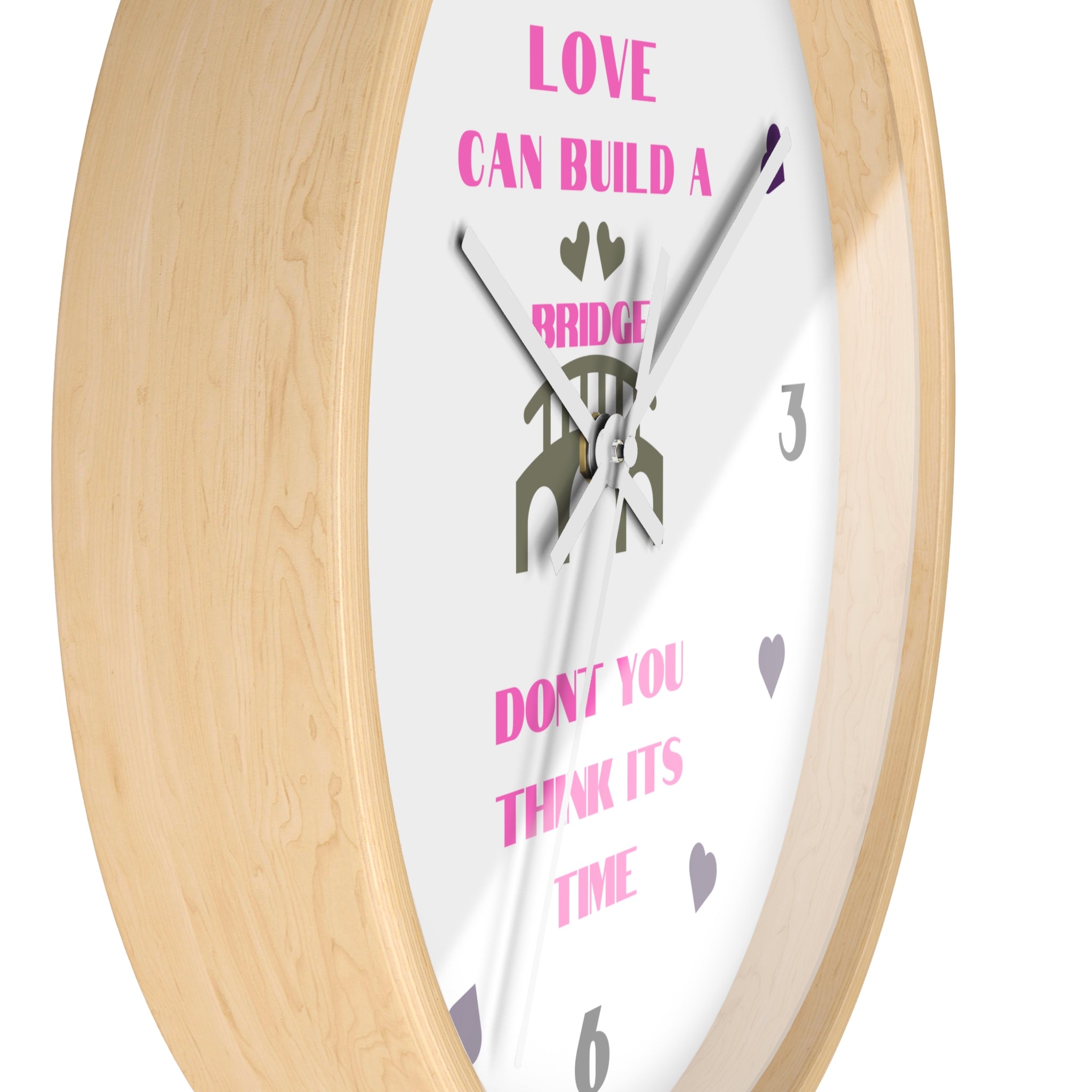 Country Song Wall Clock - Love Can Build a Bridge