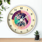 Teen Girl Tattoo Art Wall Clock — Non‑Ticking Bedroom Decor