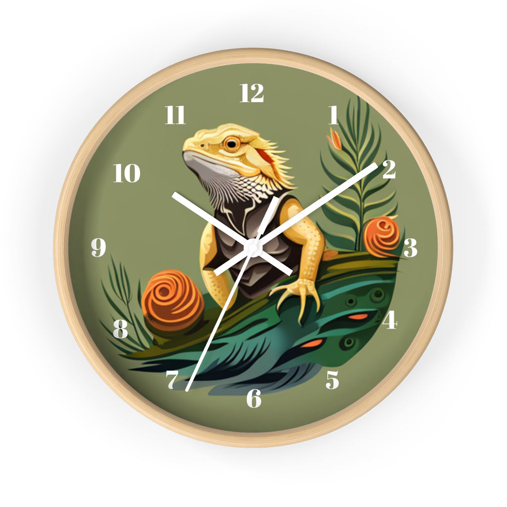 Unique Decorative Pet Bearded Dragon Lover Wall Art Clock