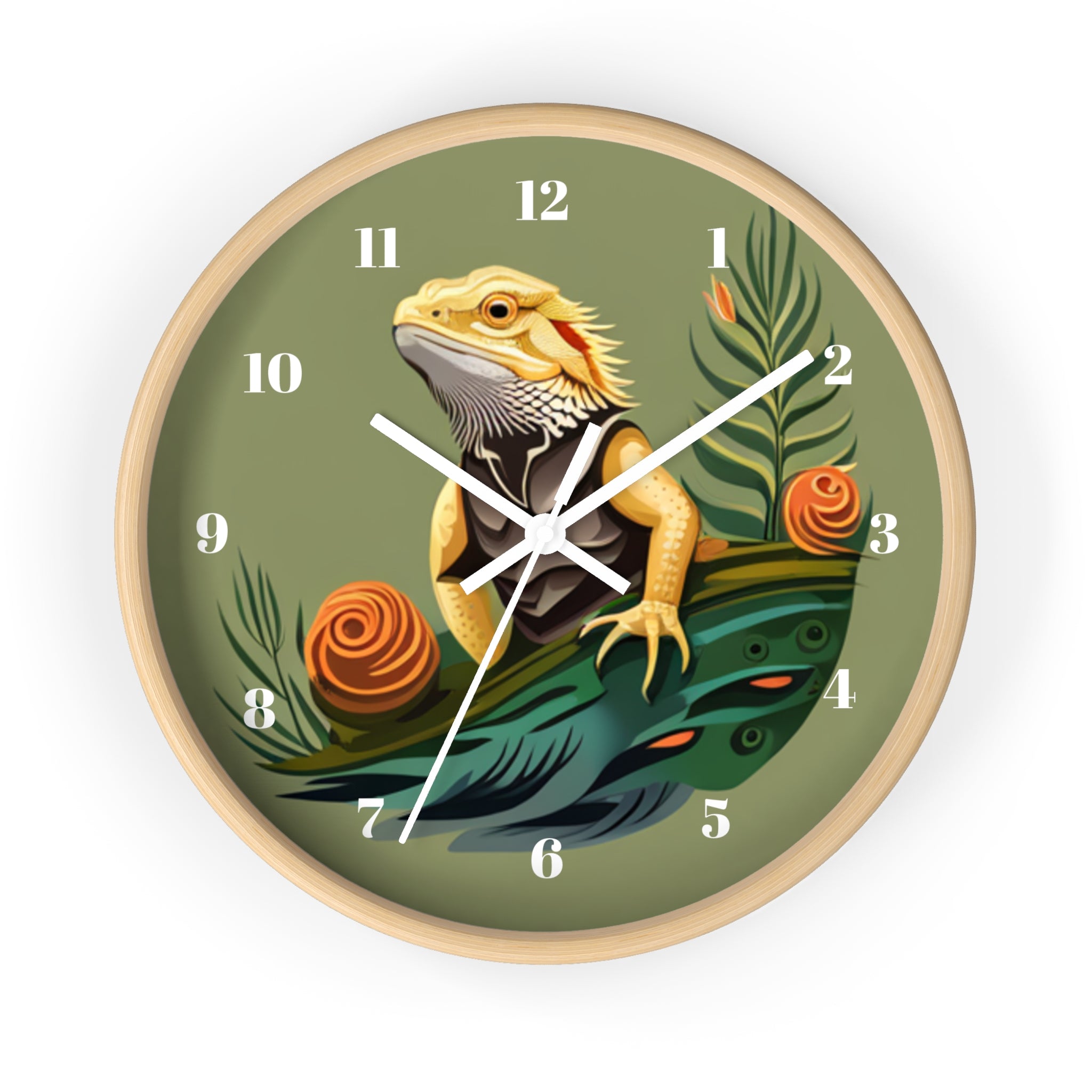 Unique Decorative Pet Bearded Dragon Lover Wall Art Clock