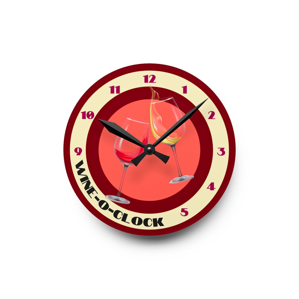 Wine O' Clock, Round Wall Clock, in 2 sizes