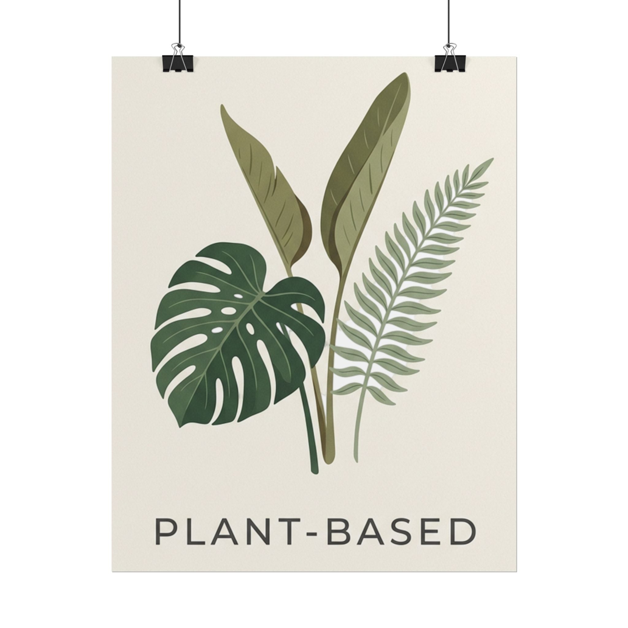 Plant-Based Botanical Poster — Minimalist Greenery Wall Art