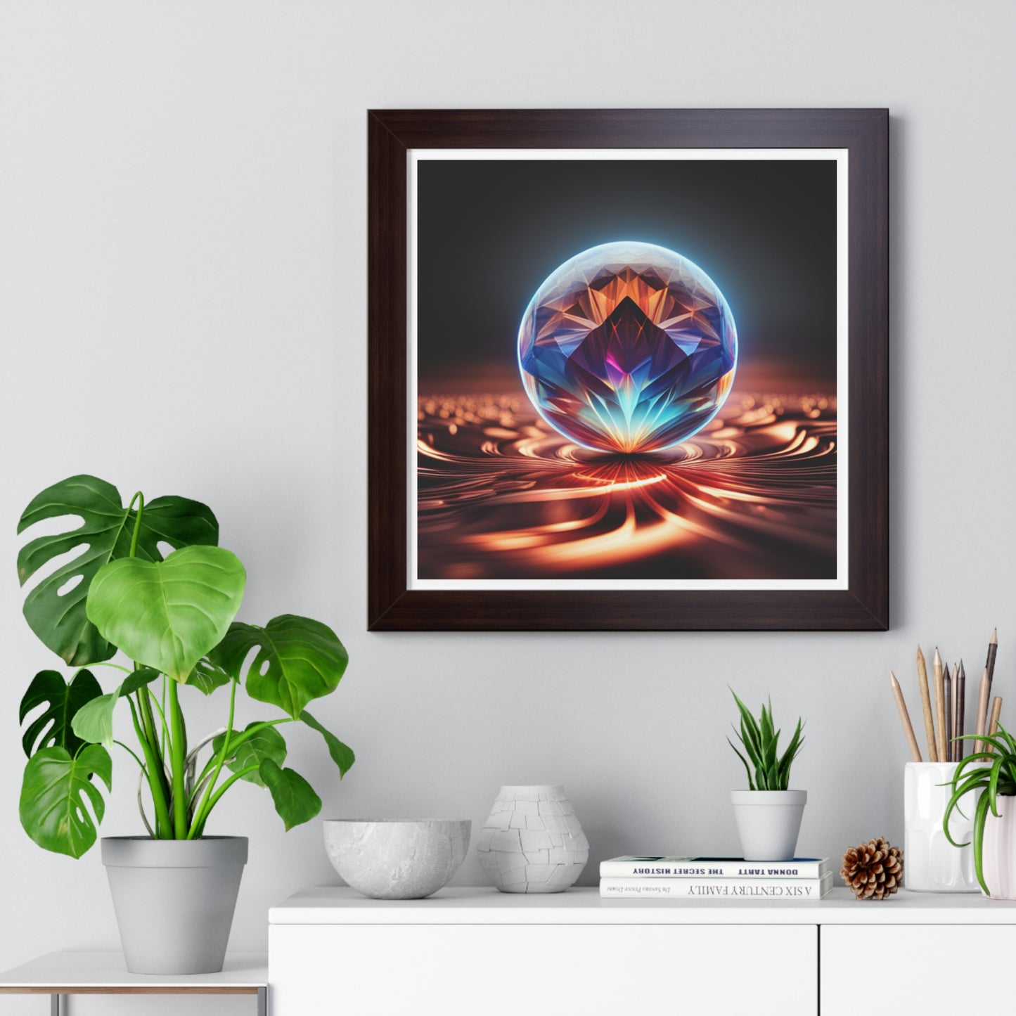 Swirling Jewel, Photorealistic Art Print, Framed    Poster