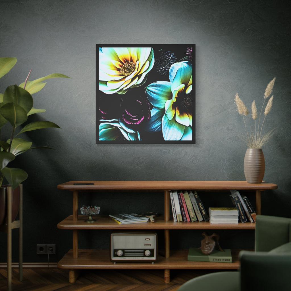 Unframed Canvas Art Print, Moody Botanicals Wall Art black border print