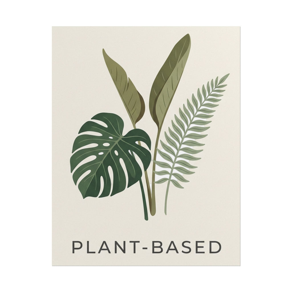 Plant-Based Botanical Poster — Minimalist Greenery Wall Art - WALLS & TIME