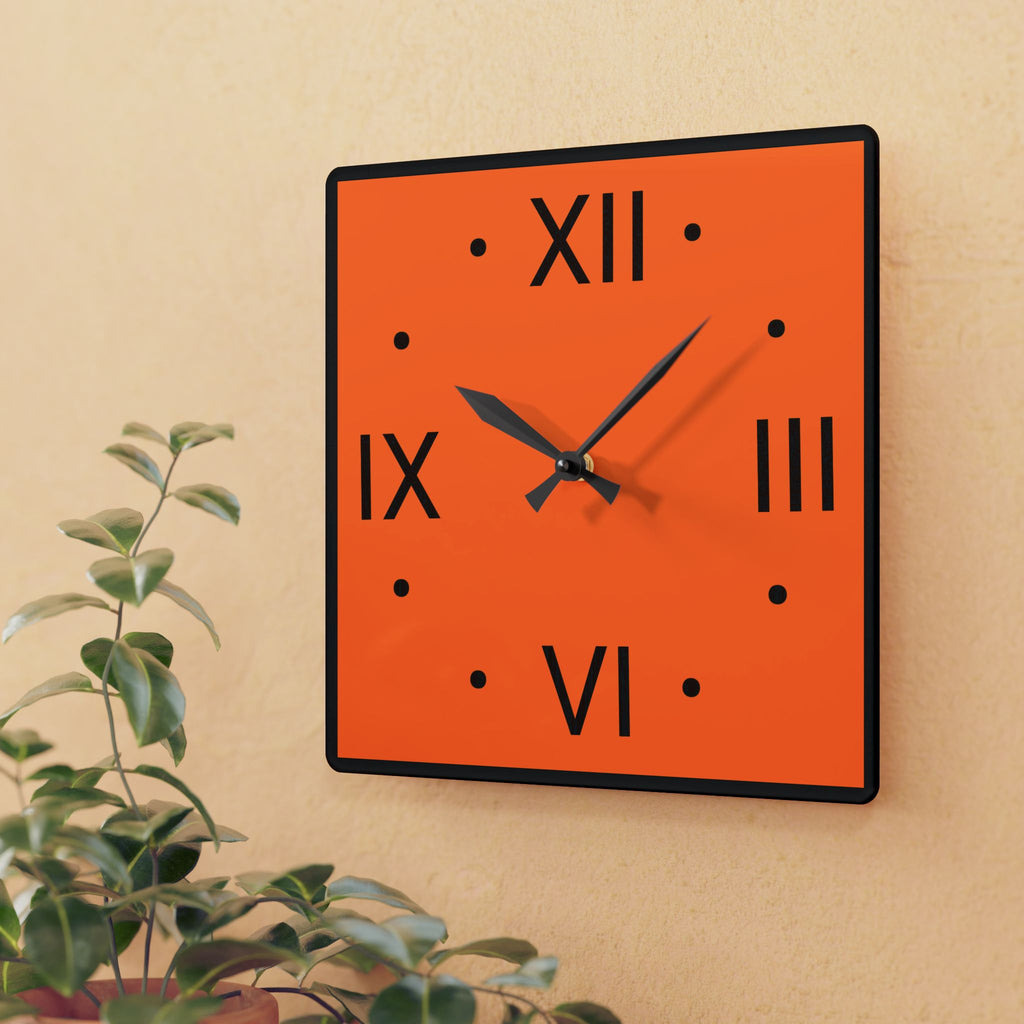 Pure Orange Wall Clock