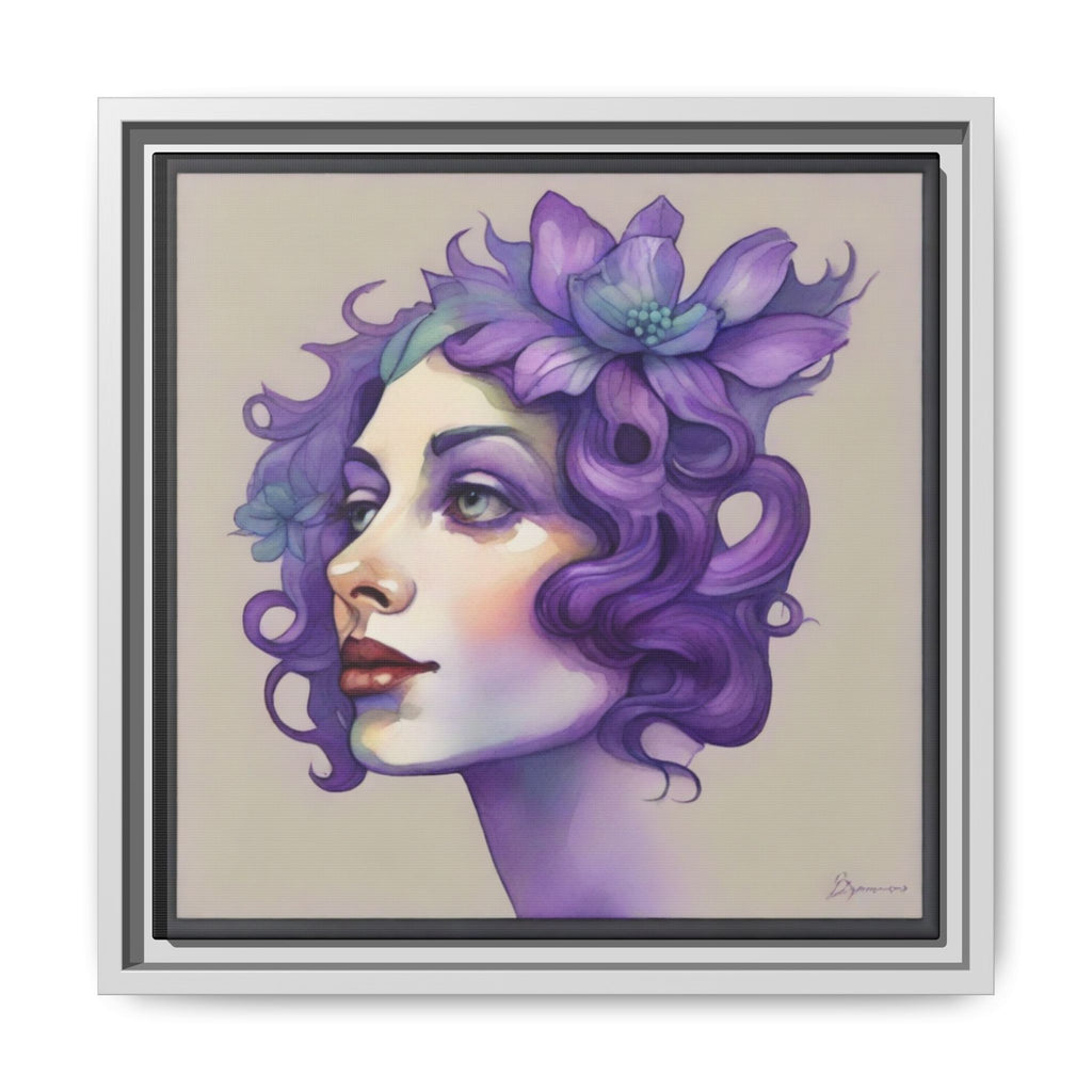 Painterly Floral Portrait Framed Art Print - WALLS & TIME