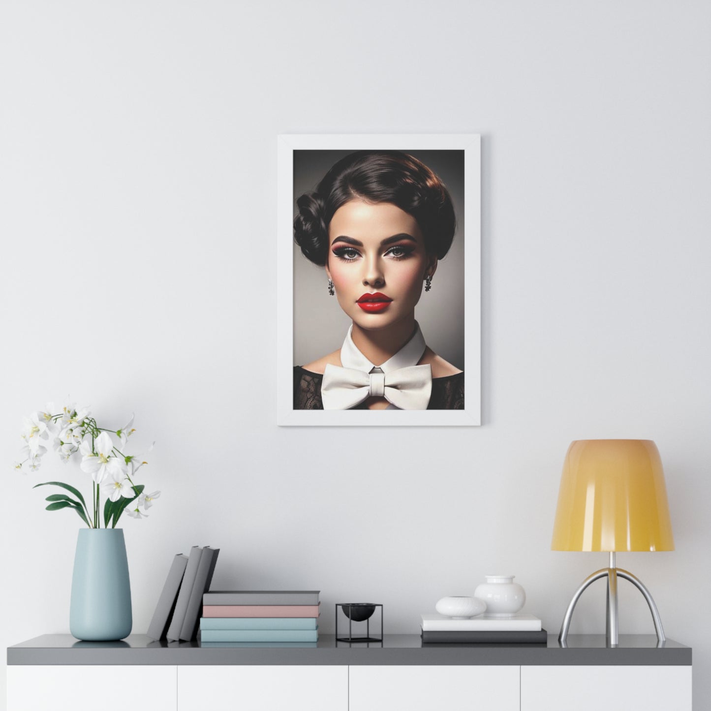 Mid-Century Modern Fashion Photographic Framed Fine Art Print 18" x 14"