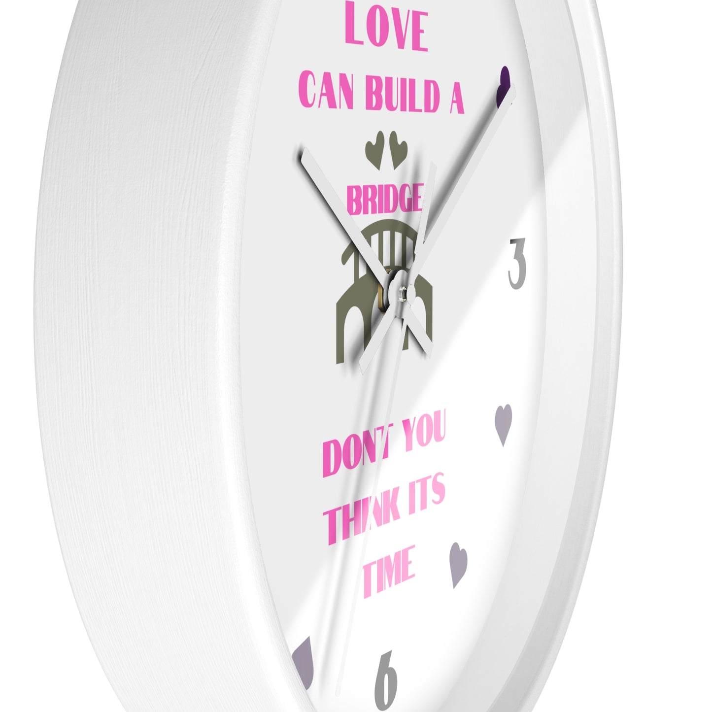 Country Song Wall Clock - Love Can Build a Bridge