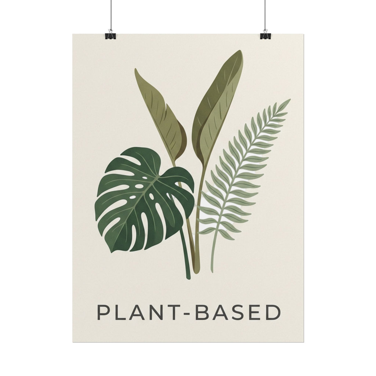 Plant-Based Botanical Poster — Minimalist Greenery Wall Art