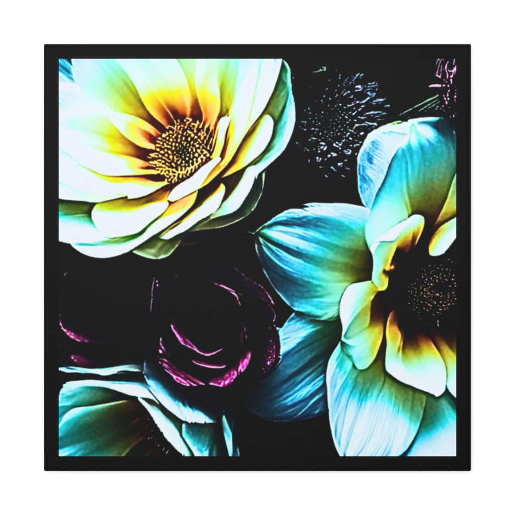Unframed Canvas Art Print, Moody Botanicals Wall Art black border print