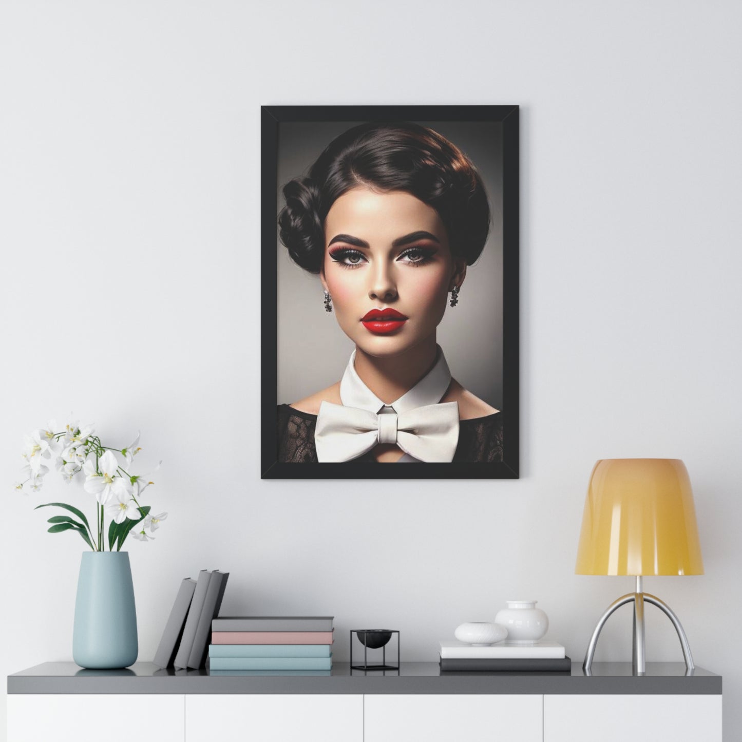 Mid-Century Modern Fashion Photographic Framed Fine Art Print 18" x 14"