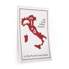 Italian Kitchen Wall Decal – 'My Little Italian Kitchen' Map of Italy Vinyl Sticker