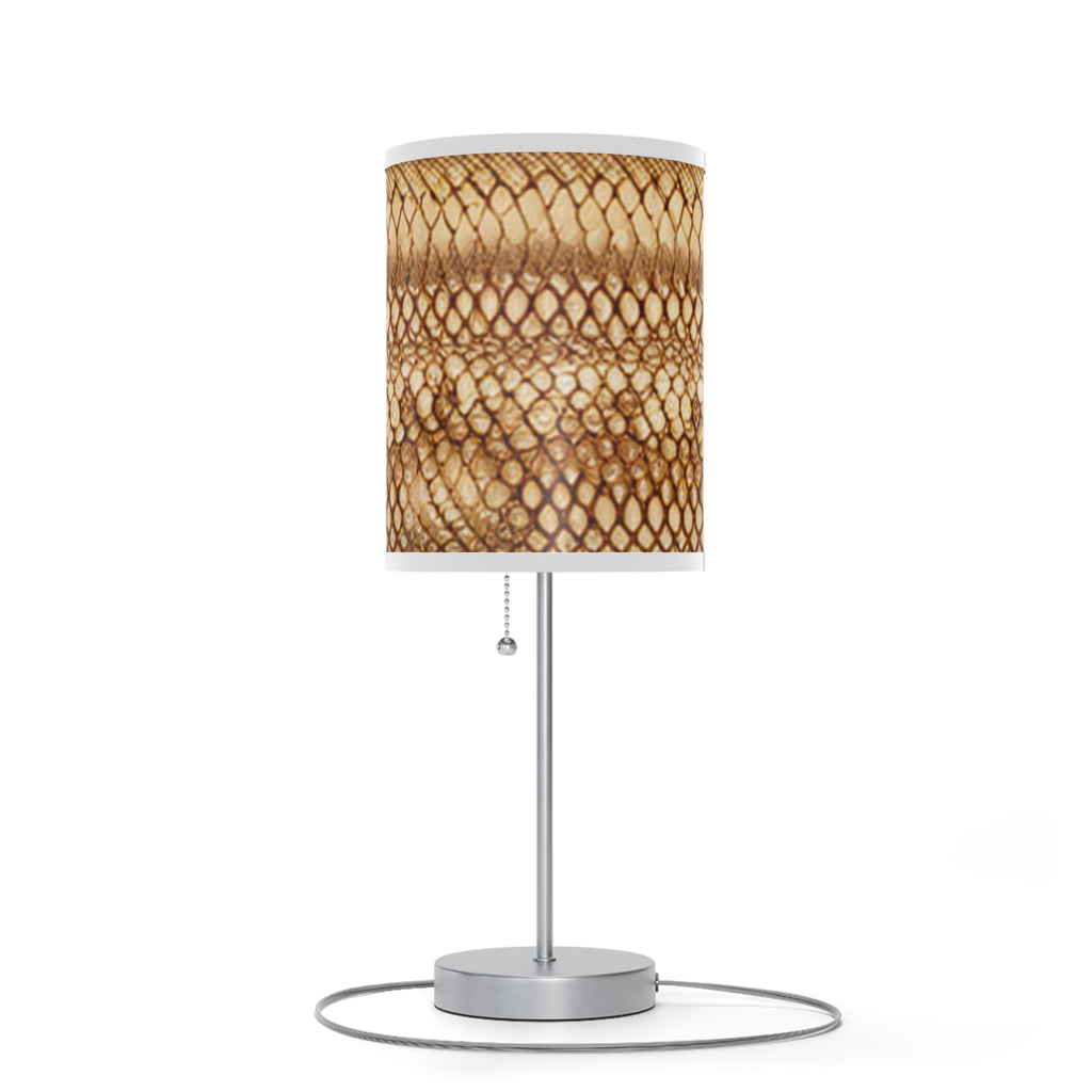 Table Lamp, Golden-Brown Snake Skin