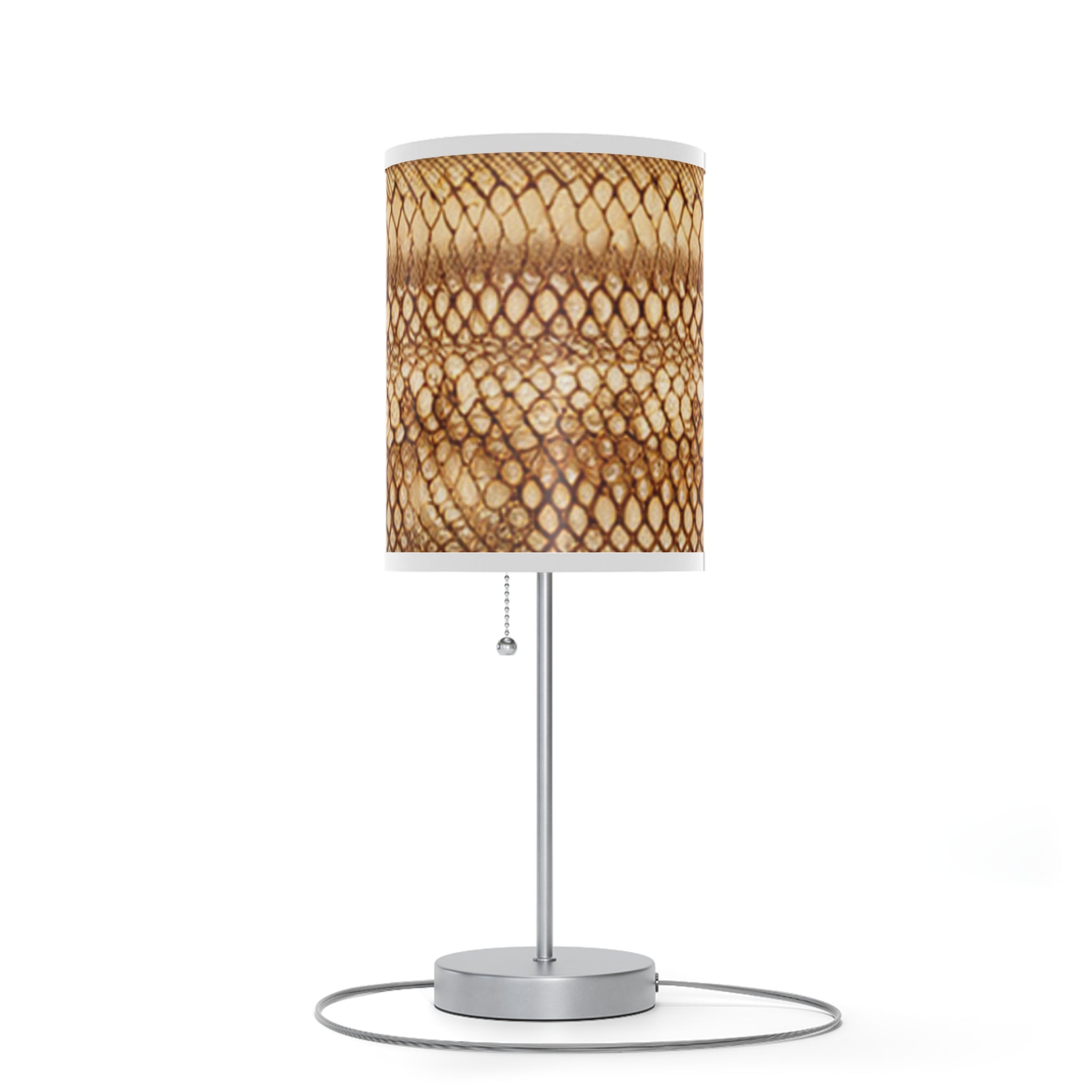 Table Lamp, Golden-Brown Snake Skin
