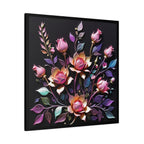 Metallic Floral 3D Canvas Print