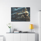 Vintage Train Canvas Print, Lyrically Influenced Art, Riders on the Storm