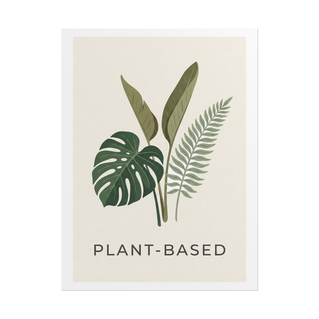 Plant-Based Botanical Poster — Minimalist Greenery Wall Art