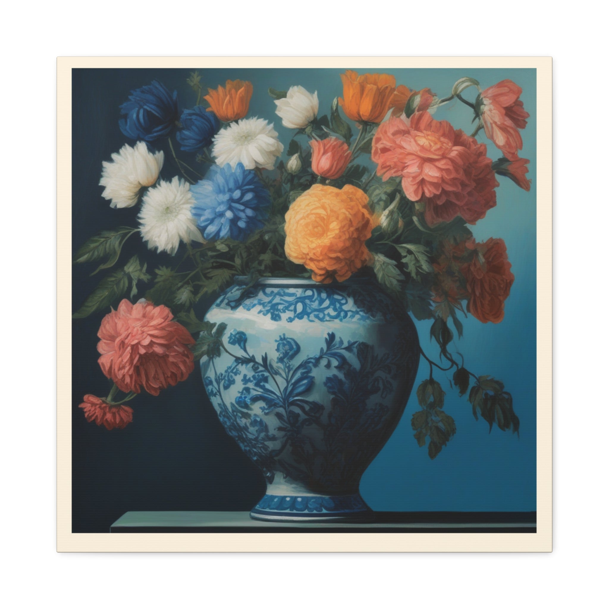 Vintage Styled Floral Canvas Print