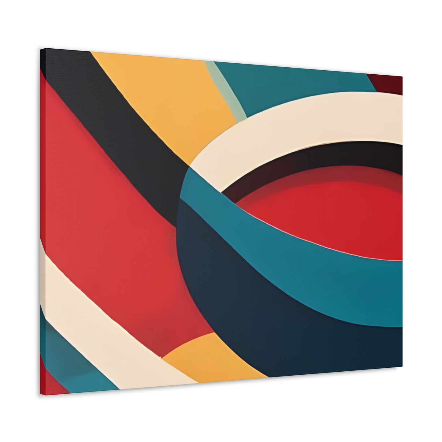 Mid Century Modern Abstract Art Print on Unframed Canvas