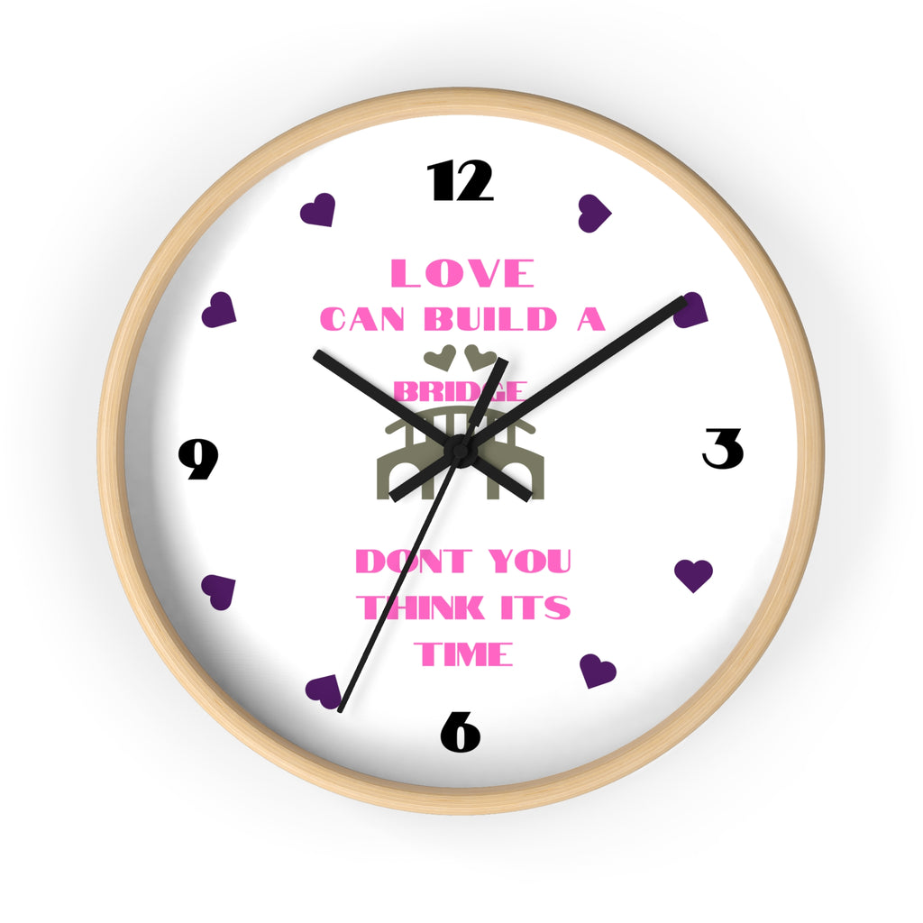 Love Can Build a Bridge Wall Clock - Country Music Decor