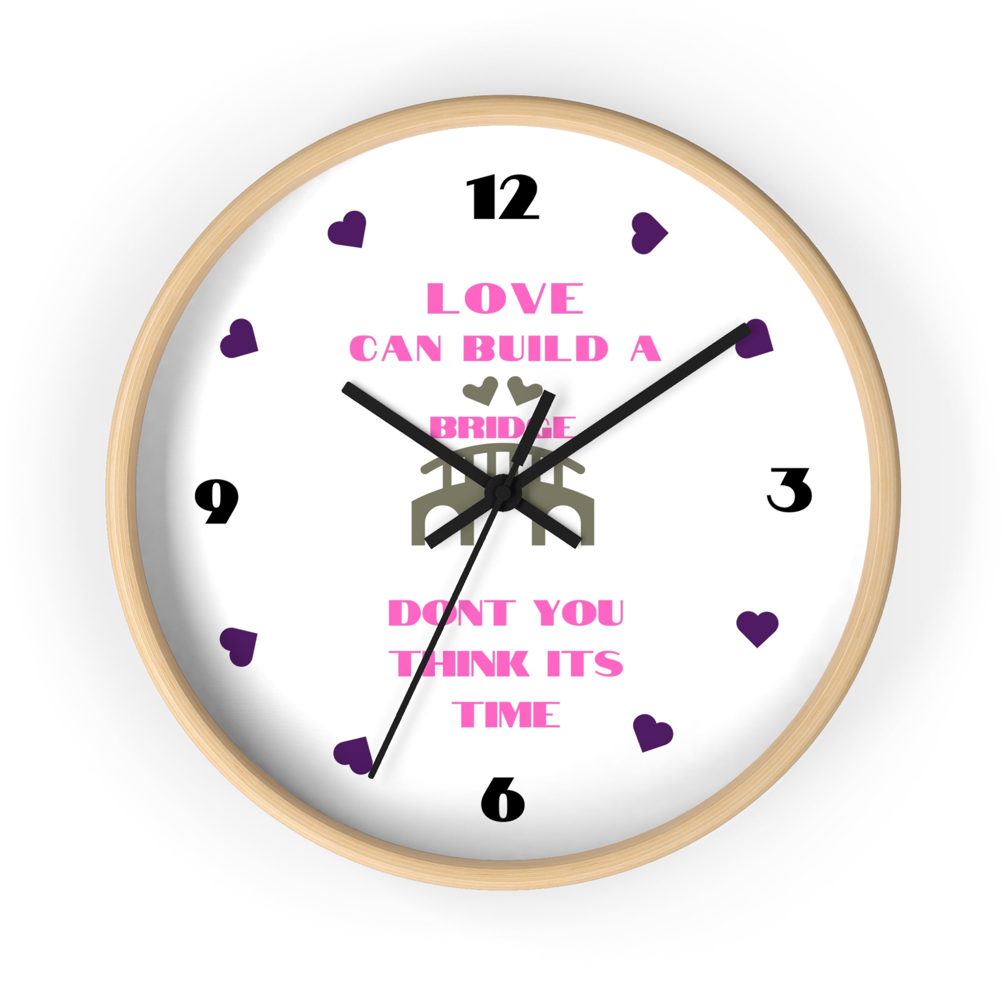 Country Song Wall Clock - Love Can Build a Bridge