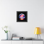 Framed Poster - Landscape Image Faceted Jewel Design