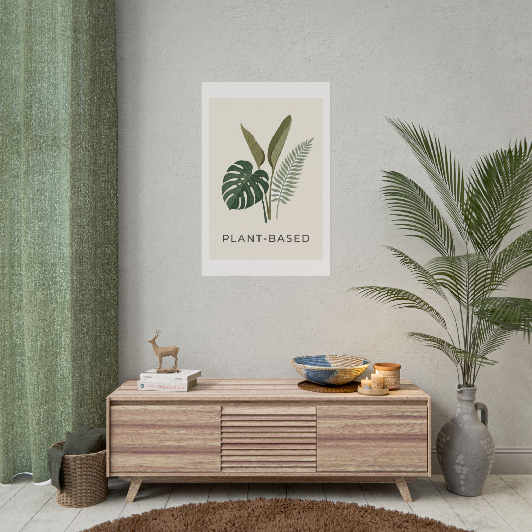 Plant-Based Botanical Poster — Minimalist Greenery Wall Art