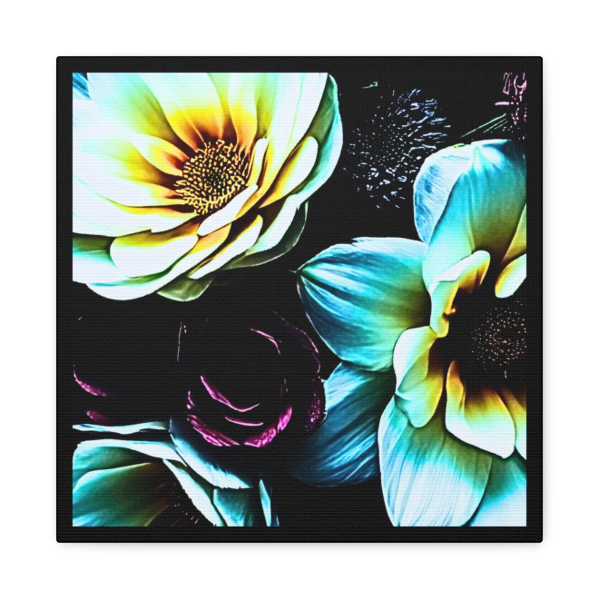 Unframed Canvas Art Print, Moody Botanicals Wall Art black border print