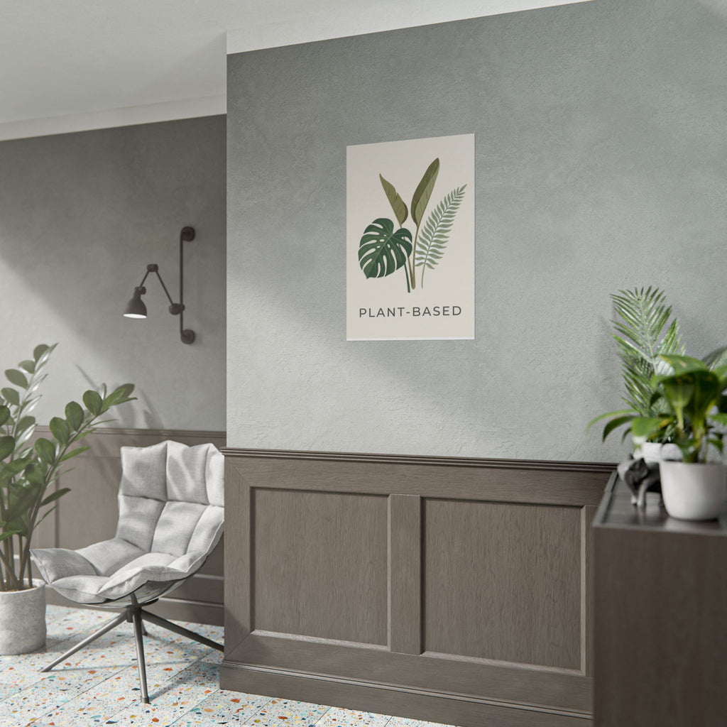 Plant-Based Botanical Poster — Minimalist Greenery Wall Art - WALLS & TIME