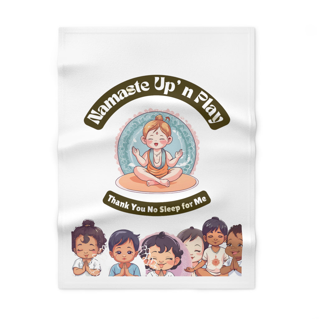 Namaste Up n Play Soft Fleece Baby Blanket — Toddler Yoga Cozy Throw