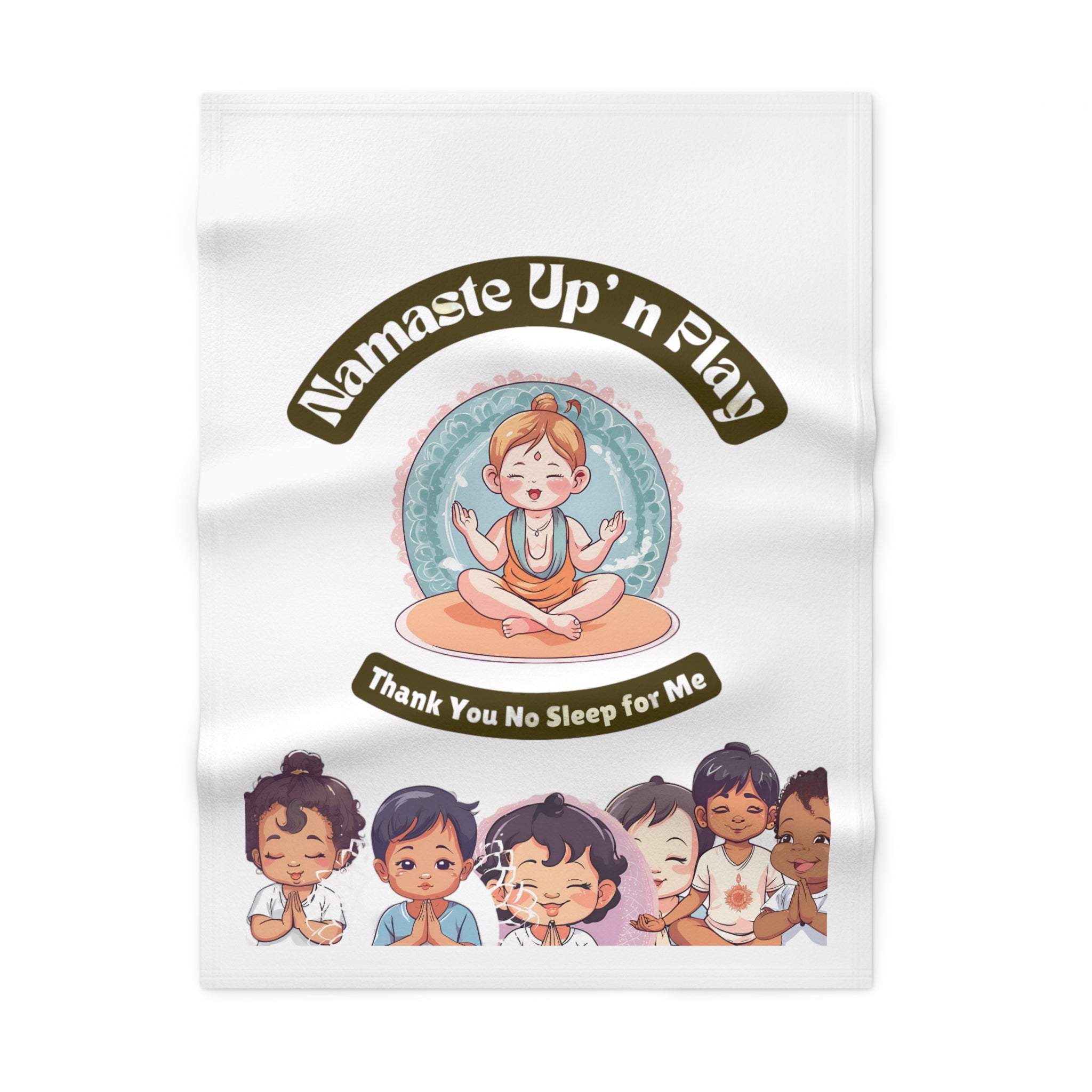 Namaste Up n Play Soft Fleece Baby Blanket — Toddler Yoga Cozy Throw