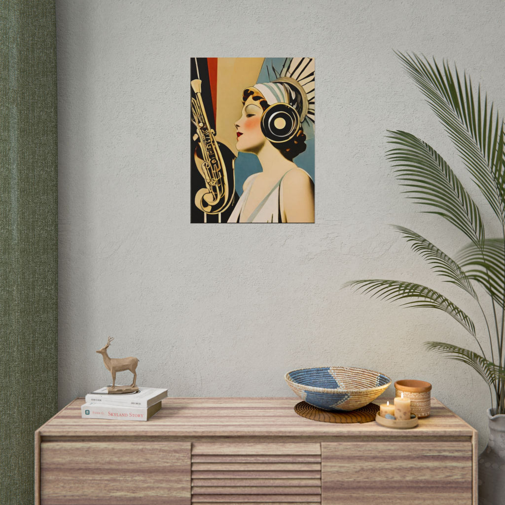 Mid-Century Modern Jazz Abstract Poster — Rolled Art Print (3 Sizes)
