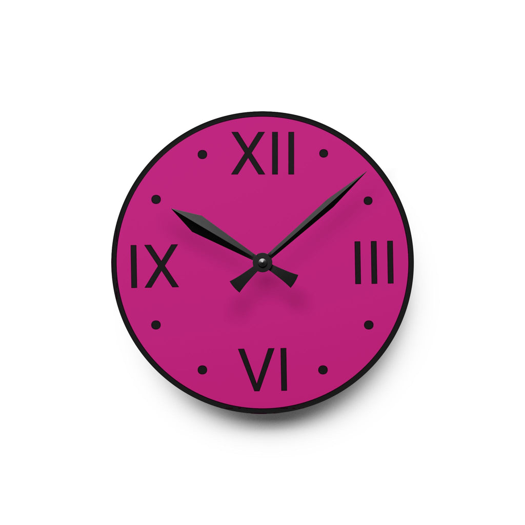 Pure Pink Acrylic Wall Clock