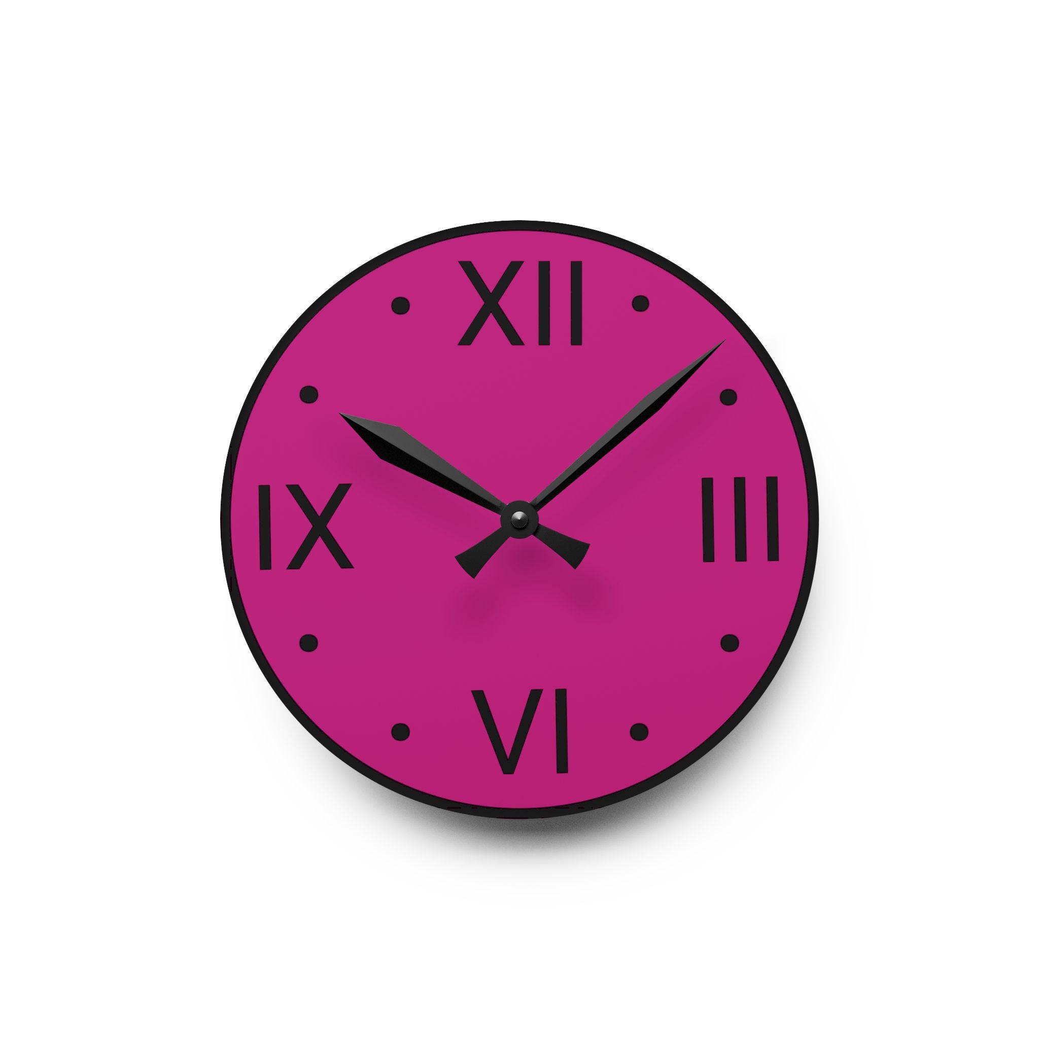 Pure Pink Acrylic Wall Clock