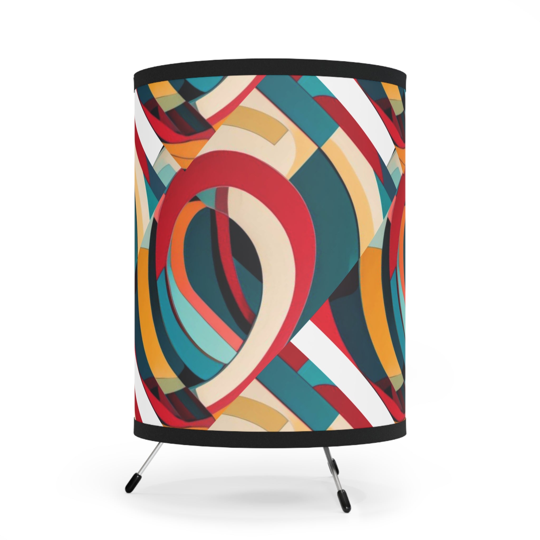 Stylish Tripod Lamp, Modern Abstract Design, Contemporary Table Lamp or Night Light