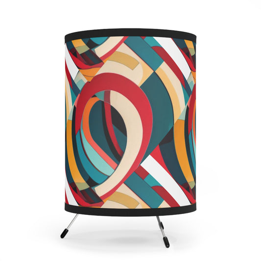 Stylish Tripod Lamp, Modern Abstract Design, Contemporary Table Lamp or Night Light