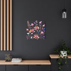 Metallic Floral 3D Canvas Print