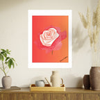 Red Rose Signed Digital Art Paper Poster