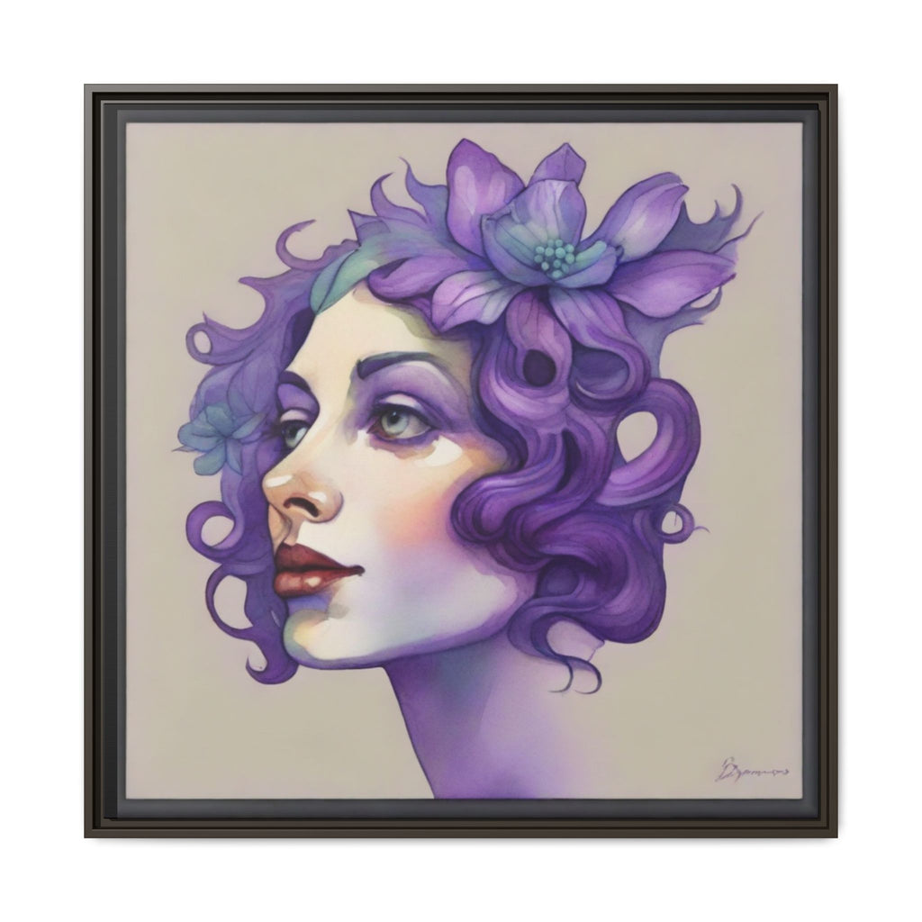 Painterly Floral Portrait Framed Art Print - WALLS & TIME