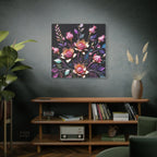 Metallic Floral 3D Canvas Print